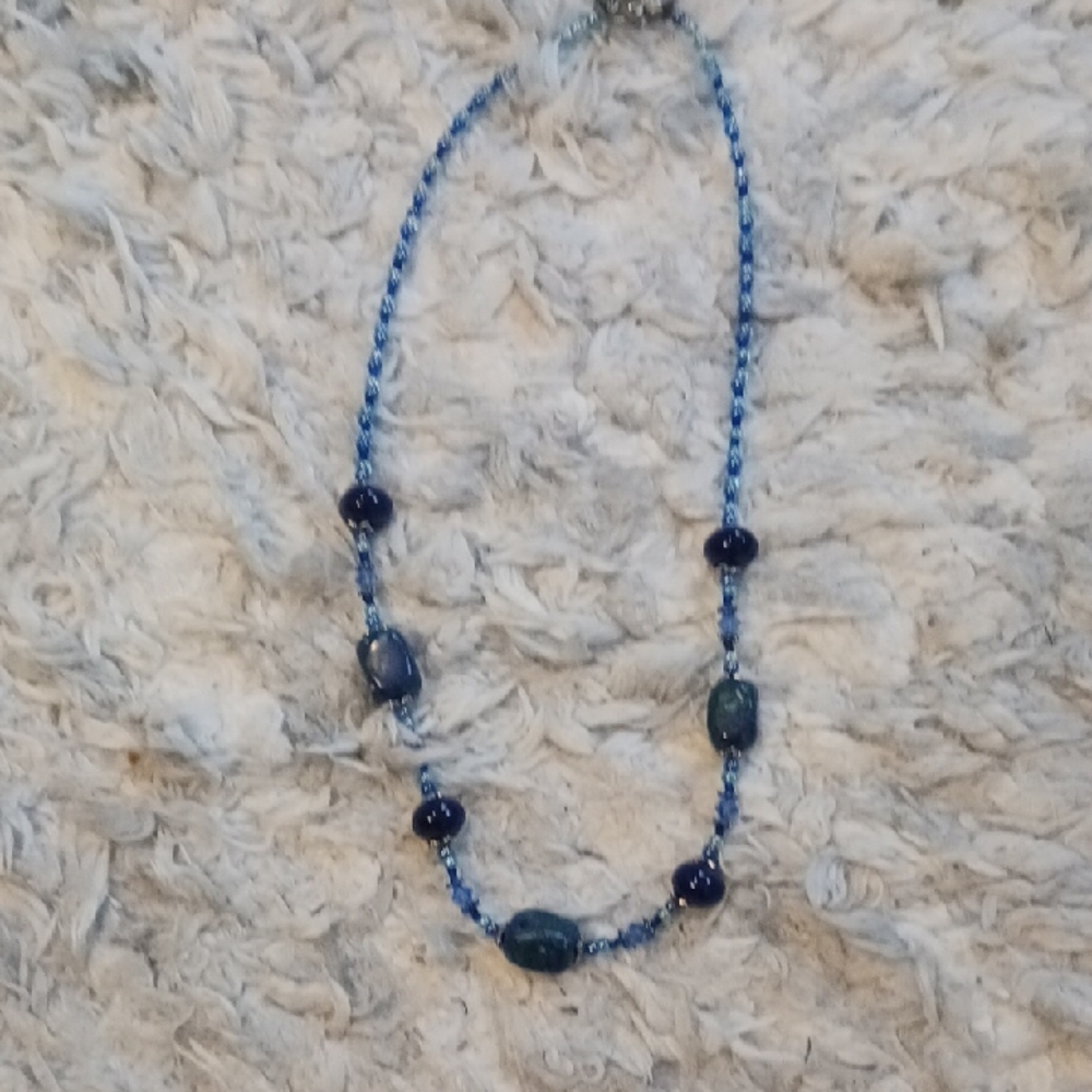 Blue Beaded Women's Necklace - Brand